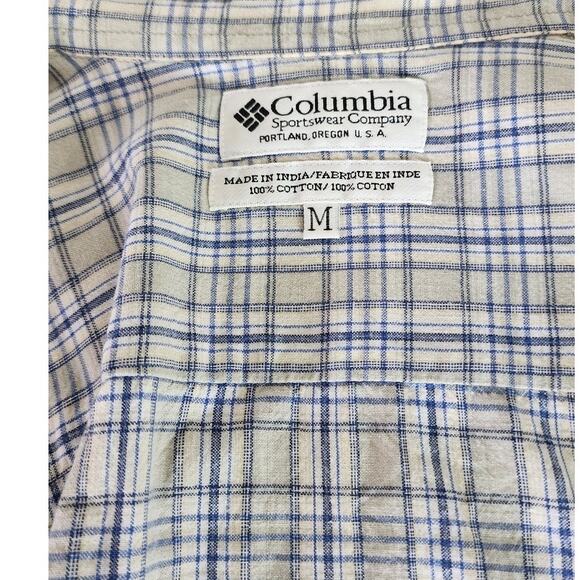 Columbia VTG Multicolor Plaid Cotton Button Up Long Sleeve Collared Shirt W Med - Picture 7 of 10